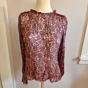 Boden Peek-a-boo Back Paisley Print Women's Top